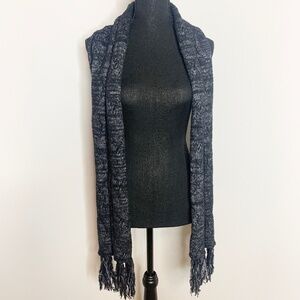 Women's Thick Gray Cozy Winter Flannel Warm Scarf